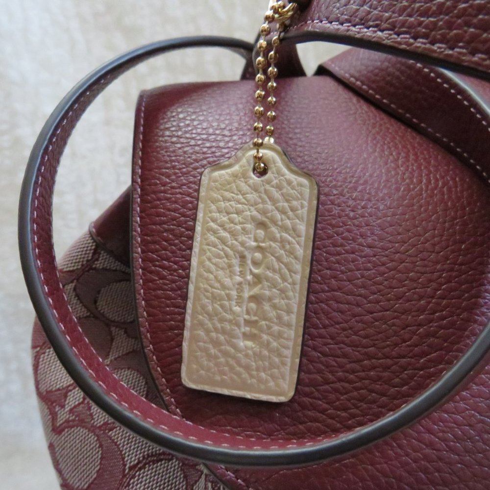Coach Signature Dempsey Backpack (Wine) - Picture 5 of 6